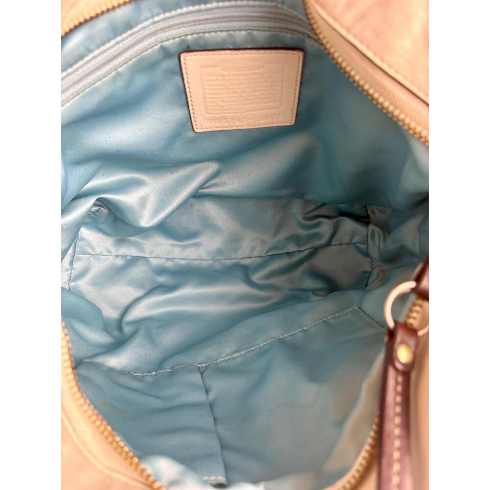 Coach Carly Hobo in Cream/Ivory with Chain - Picture 10 of 16